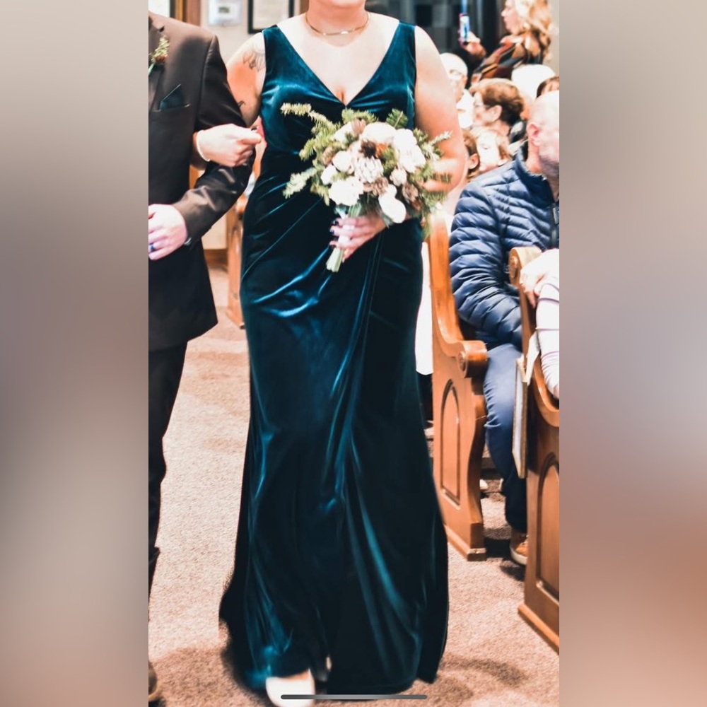 Revelry Emerald Green Velvet Dress #614
